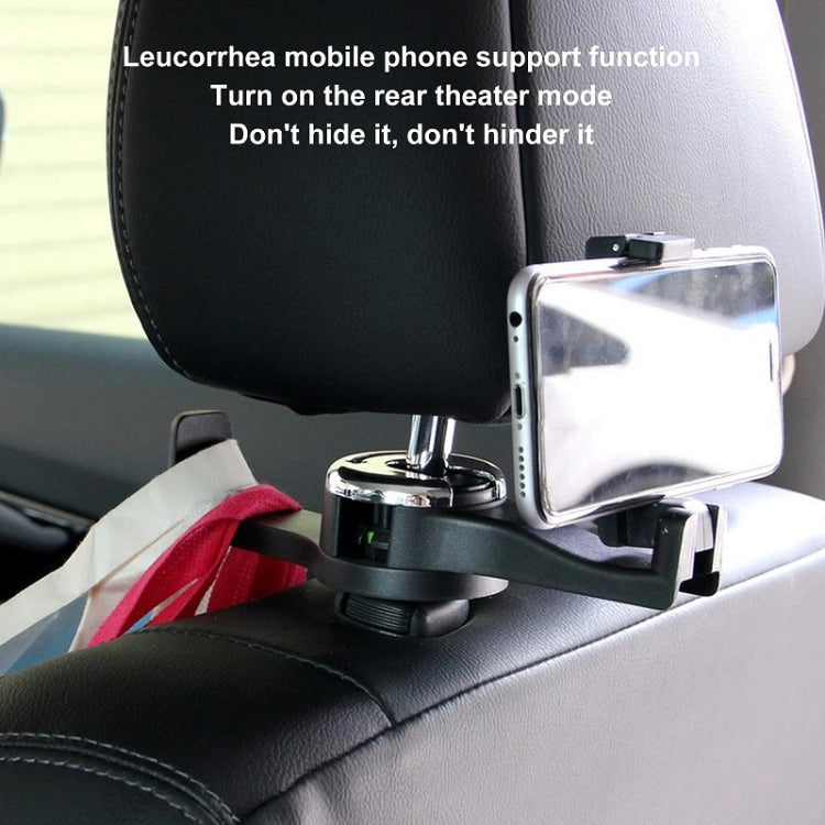 Car Back Seat Double Hook Phone Holder, Silver, Blue, Red