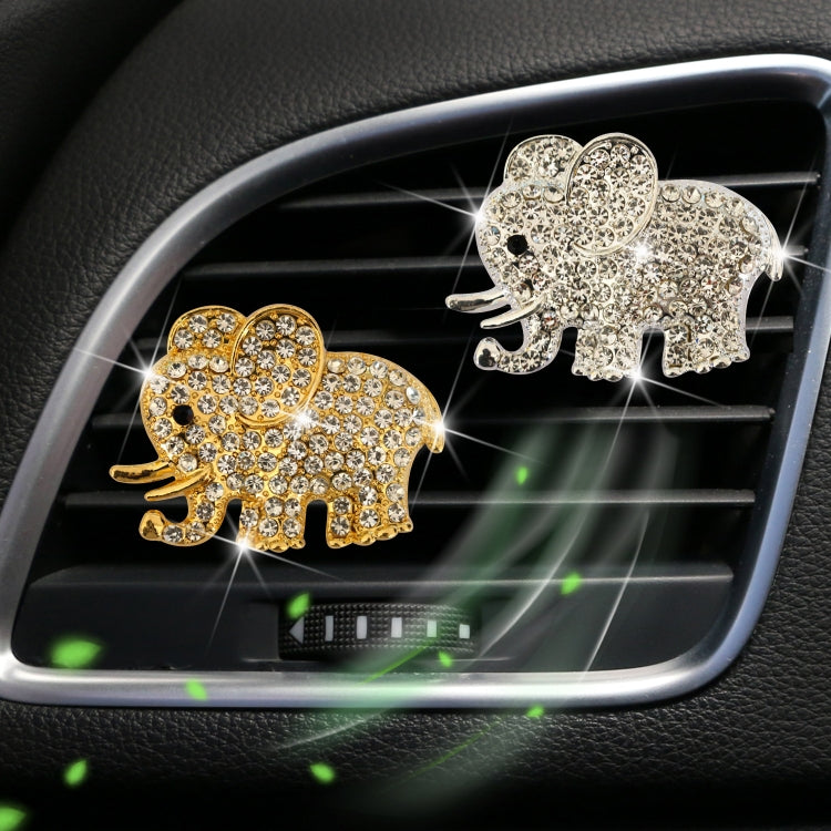 Metal Rhinestone Elephant Car Air Vent Aromatherapy Clip