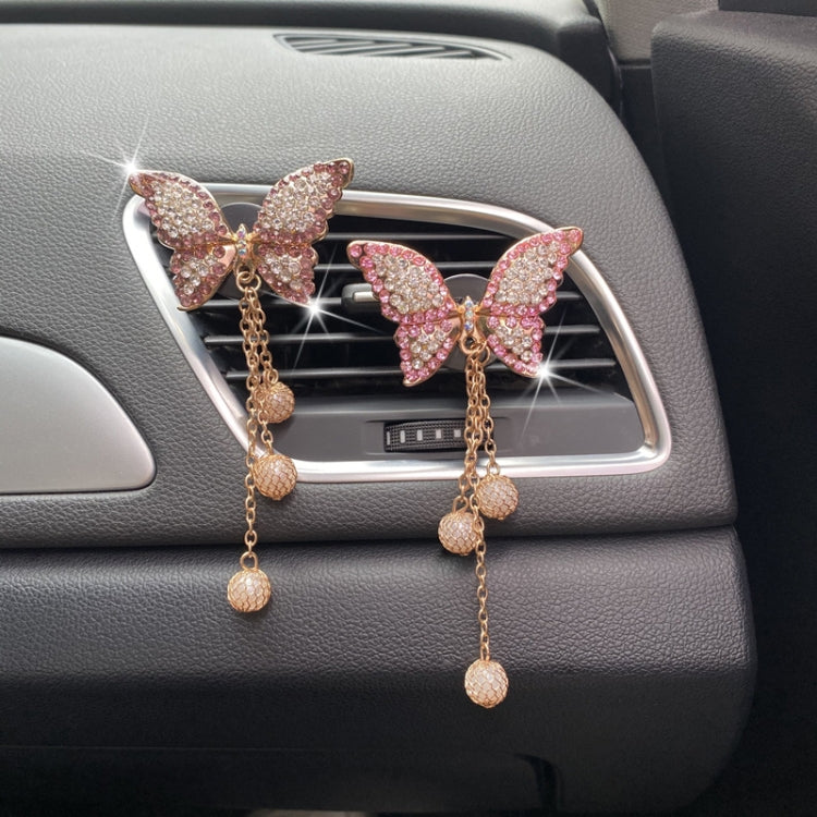 Butterfly Tassel Pearl Diamond Car Air Vent Aromatherapy Clip