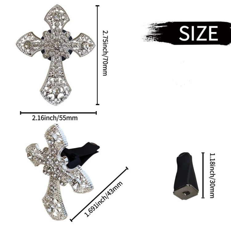 Metal Cross Car Air Outlet Decorative Aromatherapy Clip