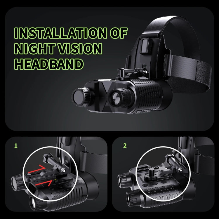 Head-Mounted Night Vision Device Binocular Digital 2.7 Inch Screen Outdoor Infrared Night Vision Telescope, NV8160