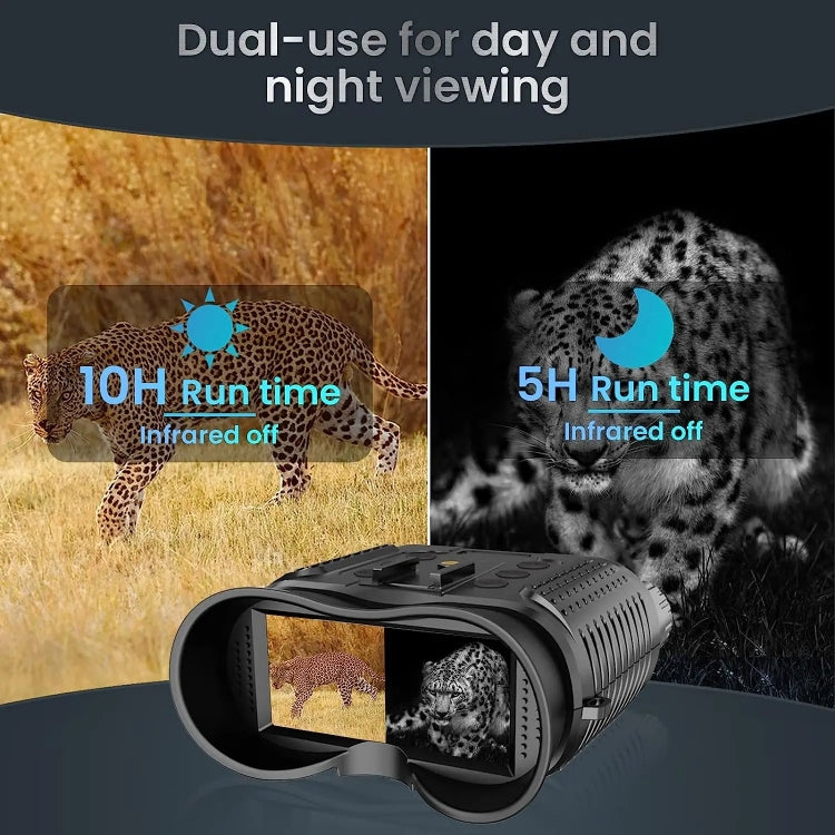 Head-Mounted Night Vision Device Binocular Digital 2.7 Inch Screen Outdoor Infrared Night Vision Telescope, NV8160