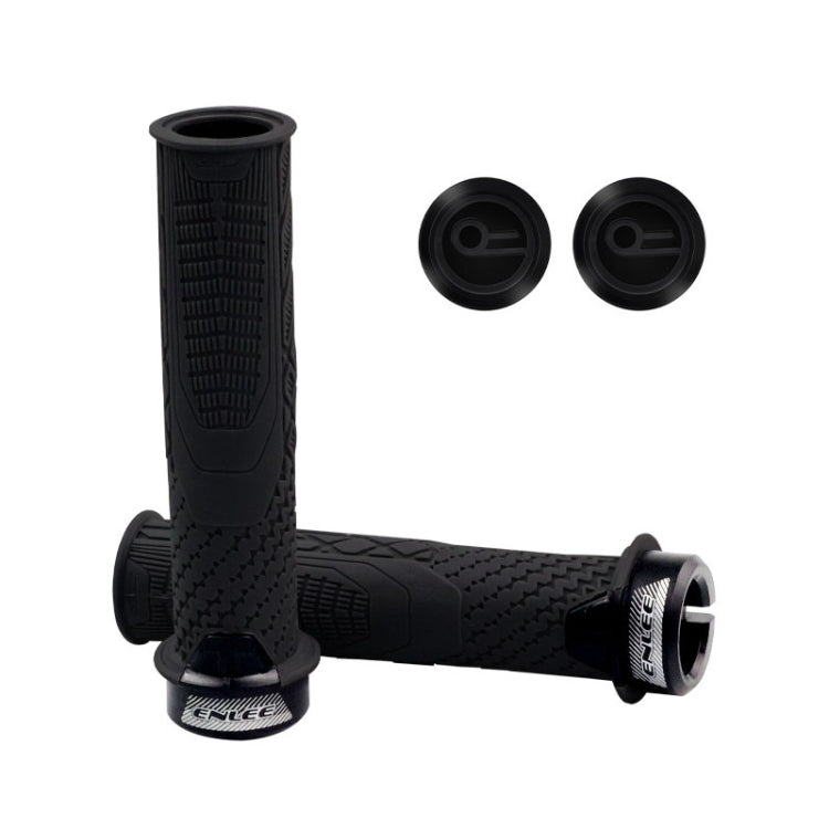 ENLEE 1pair Silicone Bicycle Covers Lockable Cycling Grips With Handlebar Blocking