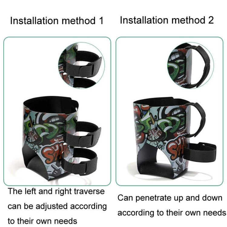 ENLEE Bicycle Water Bottle Cage Mountain Road Bike Universal Folding Water Cup Holder, Graffiti, Beauty