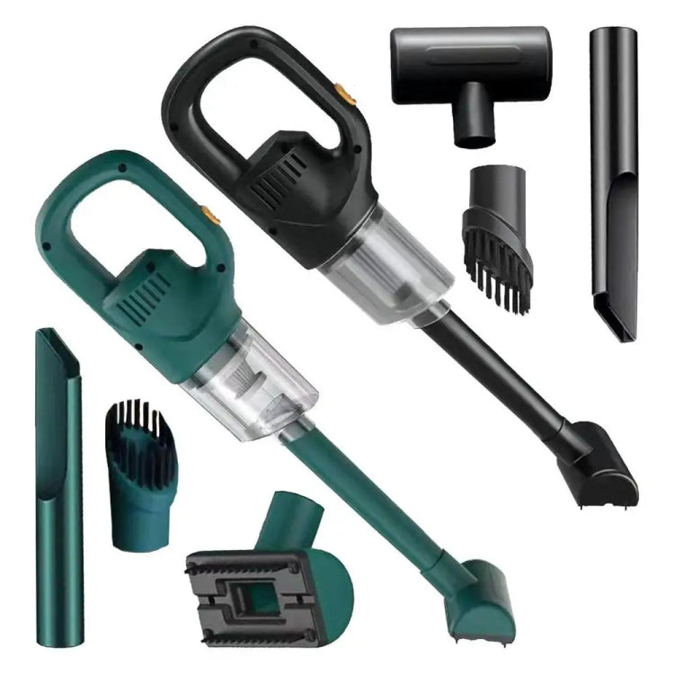 Powerful Portable Wireless Charging Car Vacuum Cleaner, Black, Green