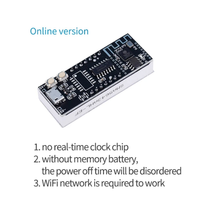 Online Version USB Electronic Clock Wireless WIFI Automatic Time Clock Module
