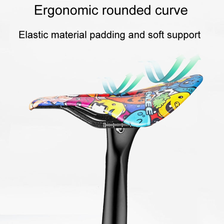 ENLEE E-ZD412 Bicycle Carbon Fiber Cushion Outdoor Riding Mountain Bike Saddle, Skull, Camouflage, Devil