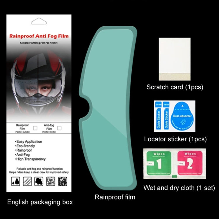 Travel Motorcycle Helmet Rainproof and Anti-fog Film, Paste Inside, Paste Outside, Thick Traceless Glue Inside, Thick Traceless Glue Outside, Extra Large Inside, Extra Large Outside, 3 Generation Inside, 3 Generation Outside