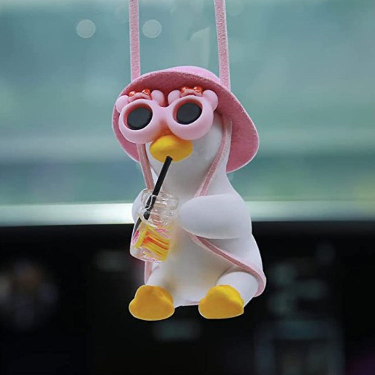 Car Cartoon Duck Rear View Mirror Interior Pendant