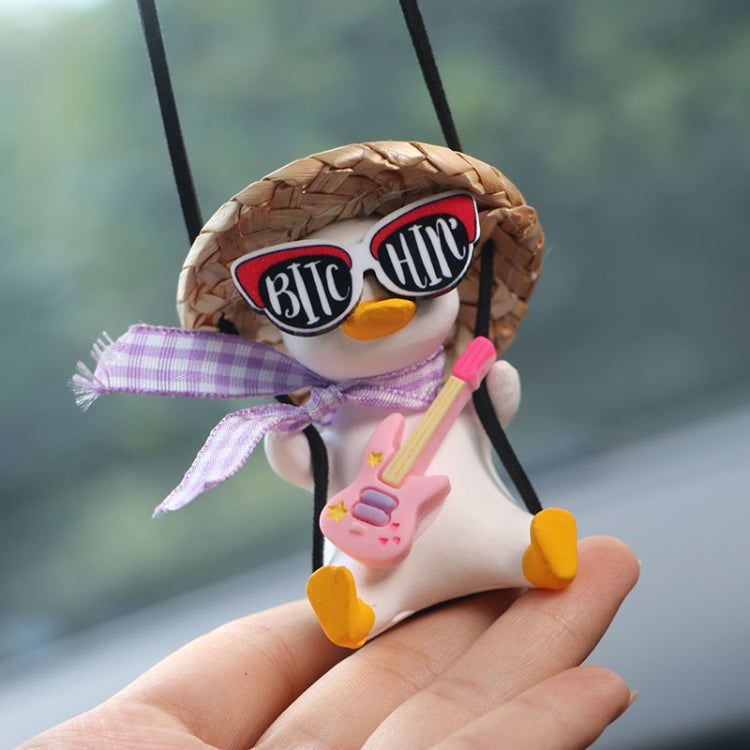 Car Cartoon Duck Rear View Mirror Interior Pendant