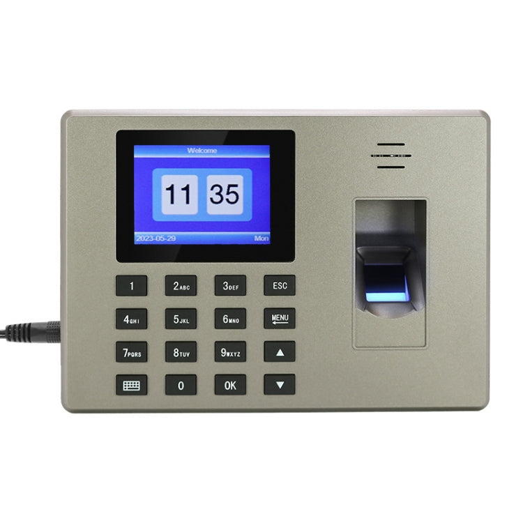 Fingerprint Recognition Voice Broadcast Smart Report Generation Attendance Machine, Gold US Plug, Gold UK Plug, Black US Plug, Black EU Plug, Black UK Plug