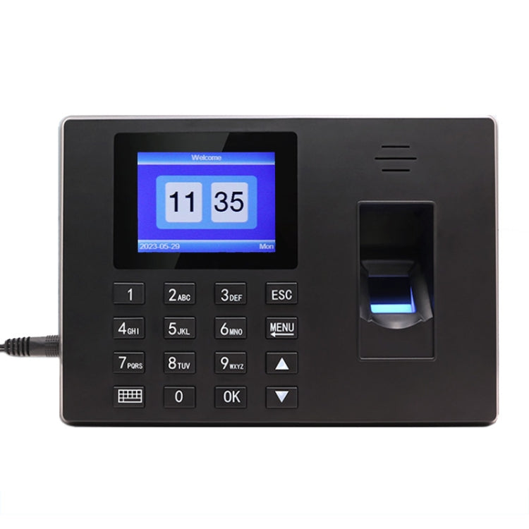 Fingerprint Recognition Voice Broadcast Smart Report Generation Attendance Machine, Gold US Plug, Gold UK Plug, Black US Plug, Black EU Plug, Black UK Plug