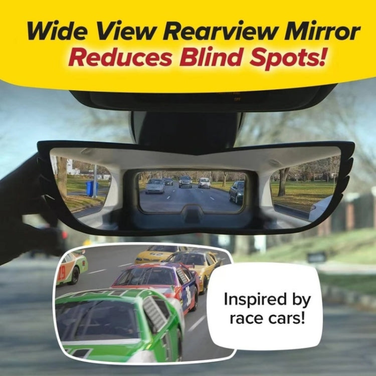 Wide-Angle Rearview Mirror Reduce Blind Spots Fits Most Cars SUVs, Wide-Angle