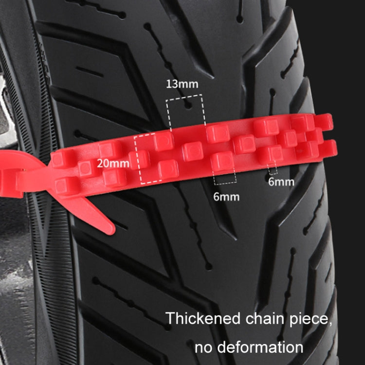 5pcs/Set Motorcycle Electric Two-Wheeler Non-Damaging Anti-Skid Chain Ties, Black, Green, Red