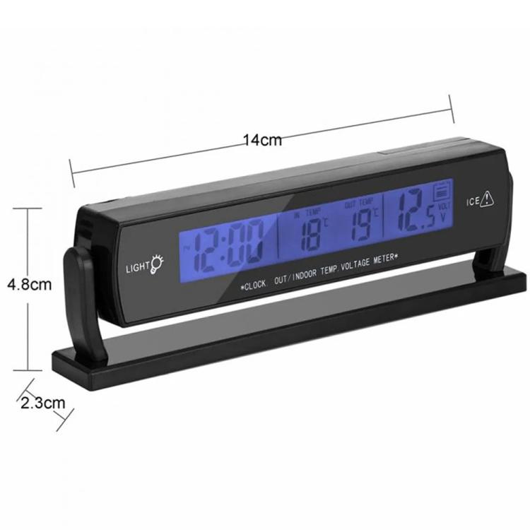 Car Digital Display Clock Luminous Electronic Thermometer Voltmeter