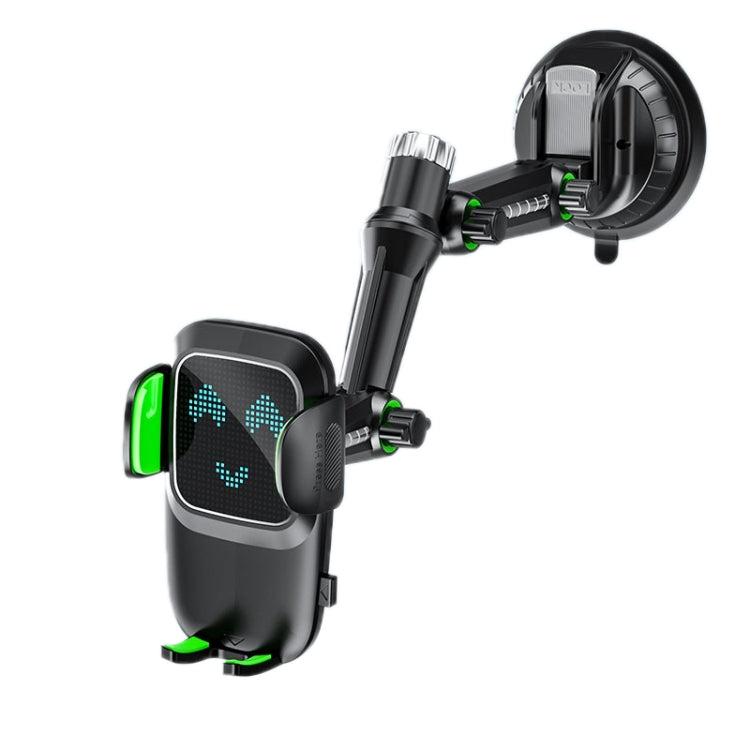 Car Windscreen Dashboard Suction Cup Phone Holder, Extended Green, Extended Black, Regular Green, Regular Black