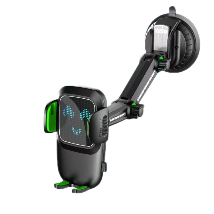 Car Windscreen Dashboard Suction Cup Phone Holder, Extended Green, Extended Black, Regular Green, Regular Black
