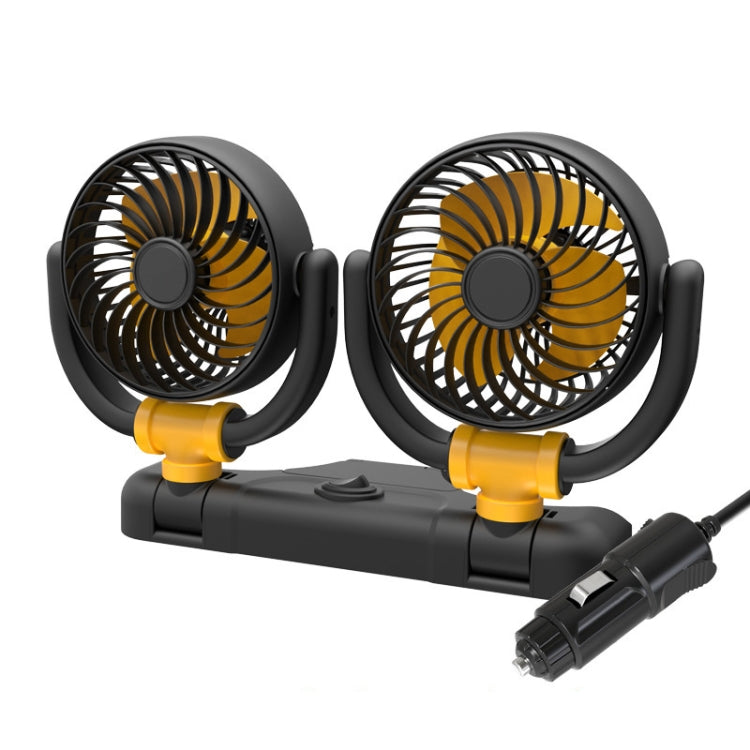 SUITU Car Foldable Cooling Fan Automobile Summer Temperature Reduction Fan, Dual 12V Cigarette Lighter Energized, Dual 24V Cigarette Lighter Energized, Dual 5V USB Energized, Single 12V Cigarette Lighter Energized, Single 24V Cigarette Lighter Energize...