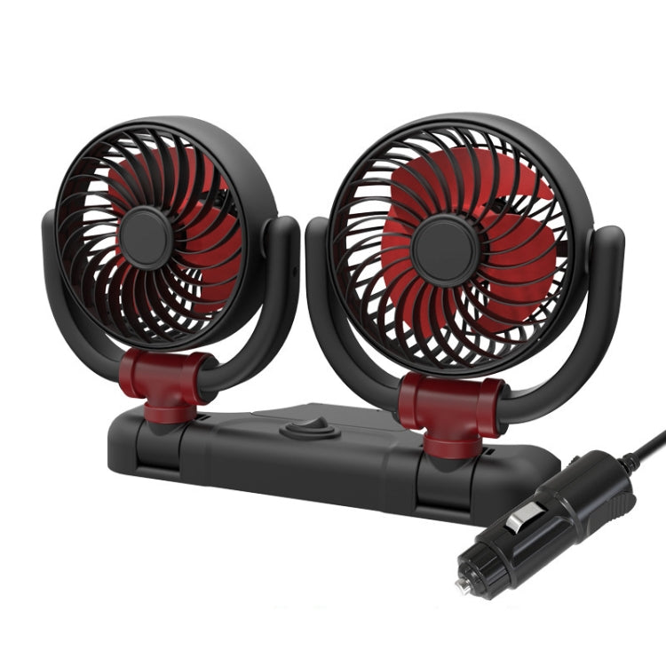 SUITU Car Foldable Cooling Fan Automobile Summer Temperature Reduction Fan, Dual 12V Cigarette Lighter Energized, Dual 24V Cigarette Lighter Energized, Dual 5V USB Energized, Single 12V Cigarette Lighter Energized, Single 24V Cigarette Lighter Energize...