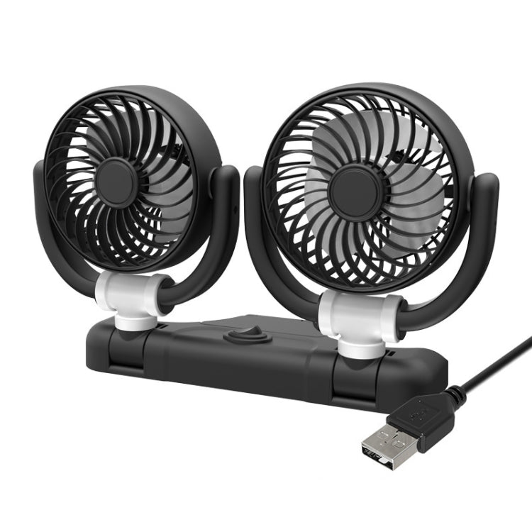 SUITU Car Foldable Cooling Fan Automobile Summer Temperature Reduction Fan, Dual 12V Cigarette Lighter Energized, Dual 24V Cigarette Lighter Energized, Dual 5V USB Energized, Single 12V Cigarette Lighter Energized, Single 24V Cigarette Lighter Energize...