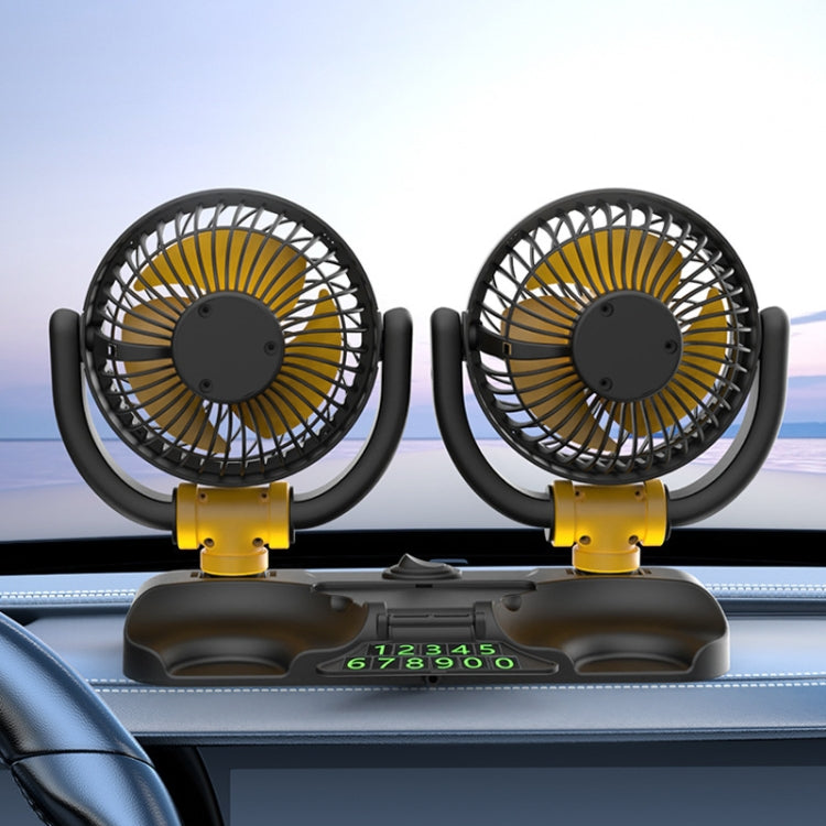 SUITU Car Foldable Cooling Fan Automobile Summer Temperature Reduction Fan, Dual 12V Cigarette Lighter Energized, Dual 24V Cigarette Lighter Energized, Dual 5V USB Energized, Single 12V Cigarette Lighter Energized, Single 24V Cigarette Lighter Energize...