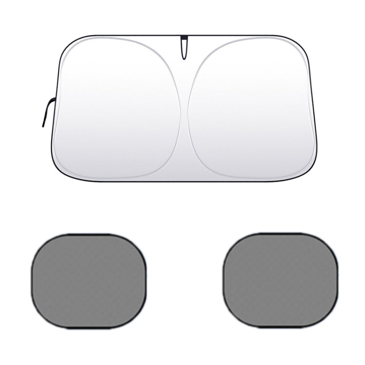 Car Front Windshield Heat Insulation Sun Protection Visor, Front Block 145x80cm, Large Front Baffle + 2 Side Baffles, Large Front Baffle + 4 Side Baffles, Large Front Baffle+4 Side Baffles+1 Rear Baffle