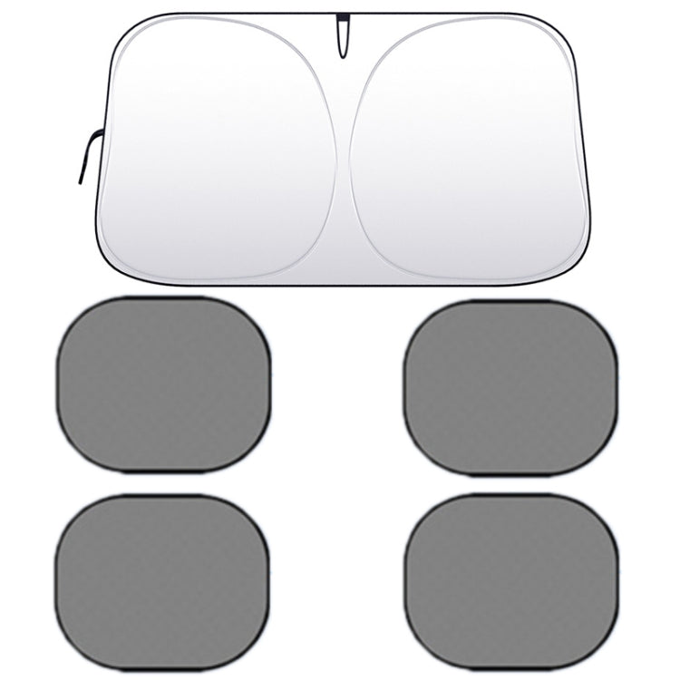 Car Front Windshield Heat Insulation Sun Protection Visor, Front Block 145x80cm, Large Front Baffle + 2 Side Baffles, Large Front Baffle + 4 Side Baffles, Large Front Baffle+4 Side Baffles+1 Rear Baffle