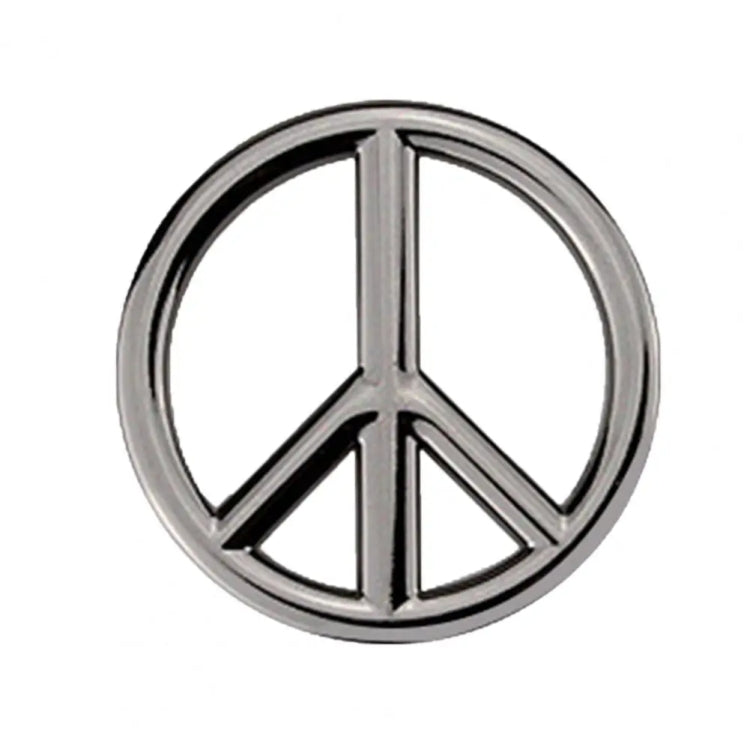 Car Anti-War Peace Sign Three-Dimensional Metal Stickers, Titanium Black, Gold