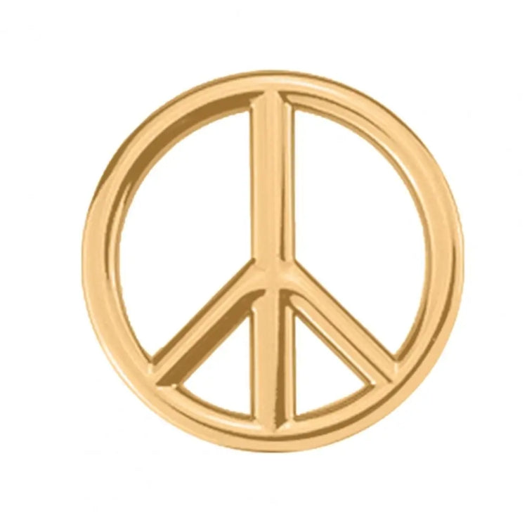 Car Anti-War Peace Sign Three-Dimensional Metal Stickers, Titanium Black, Gold