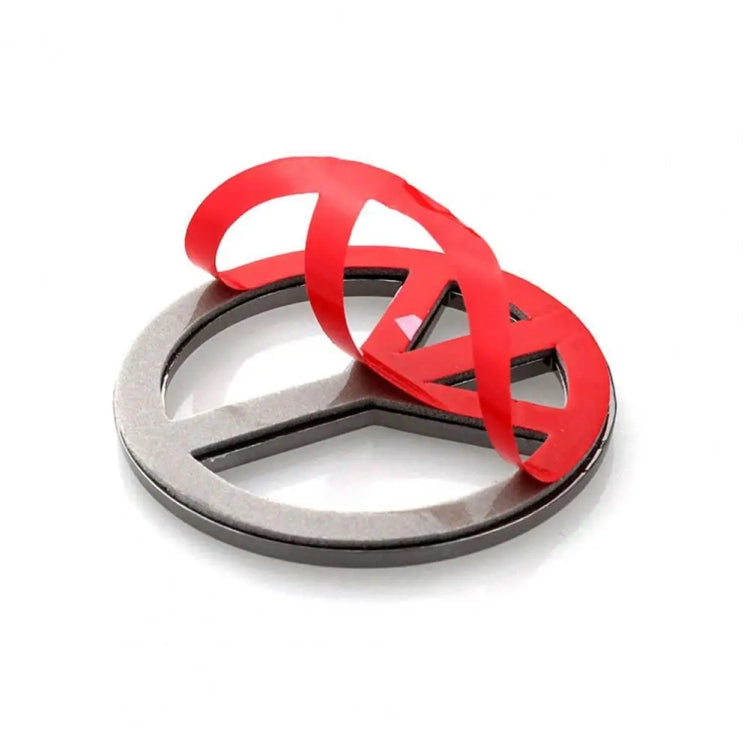 Car Anti-War Peace Sign Three-Dimensional Metal Stickers, Titanium Black, Gold