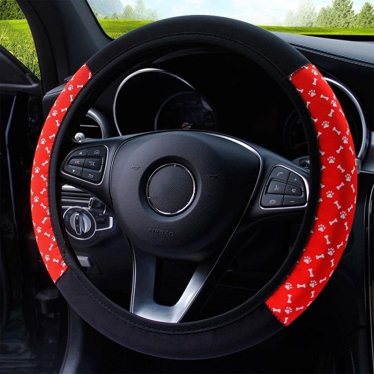 Color-blocked Neoprene Elastic Steering Wheel Cover Without Inner Ring