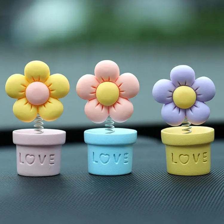 Simulated Small Flowerpot Car Center Console Decorative Ornaments