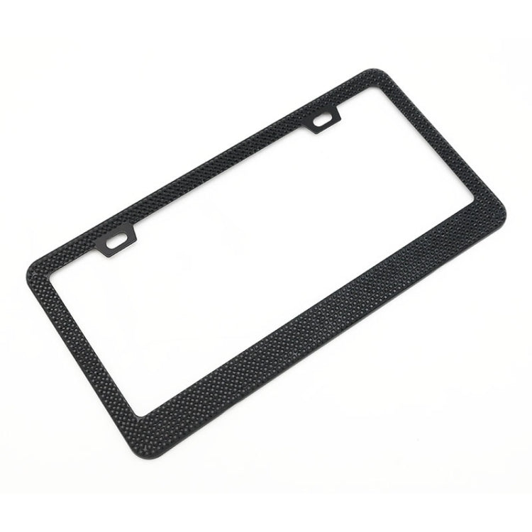 US Standard Stainless Steel License Plate Modified Frame With Diamonds, Round Hole White Diamond, Round Hole Black Diamond, Round Hole Pink Diamond, Square Hole Black Diamond, Square Hole White Diamond, Square Hole Pink Diamond