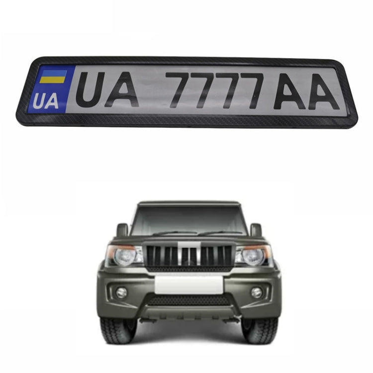 European/Russian/Ukrainian Stainless Steel License Plate Frame, 8K Mirror, Spray Black