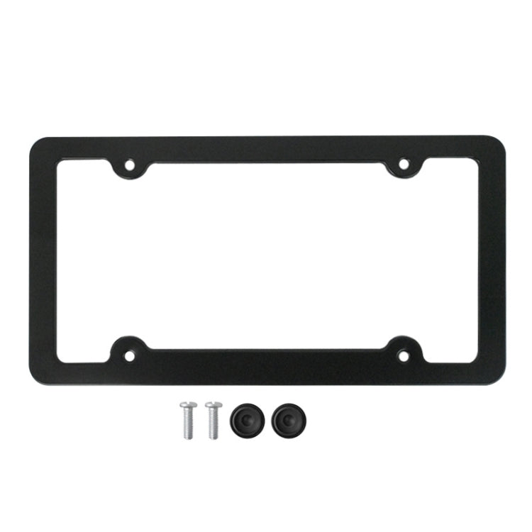 American Standard Aluminum Alloy License Plate Frame Including Accessories, Round Hole Aluminum Black, Round Hole Aluminum Spray White, Square Hole Rounded Corners Aluminum Black, Square Hole Round Corner Aluminum Spray White                           ...