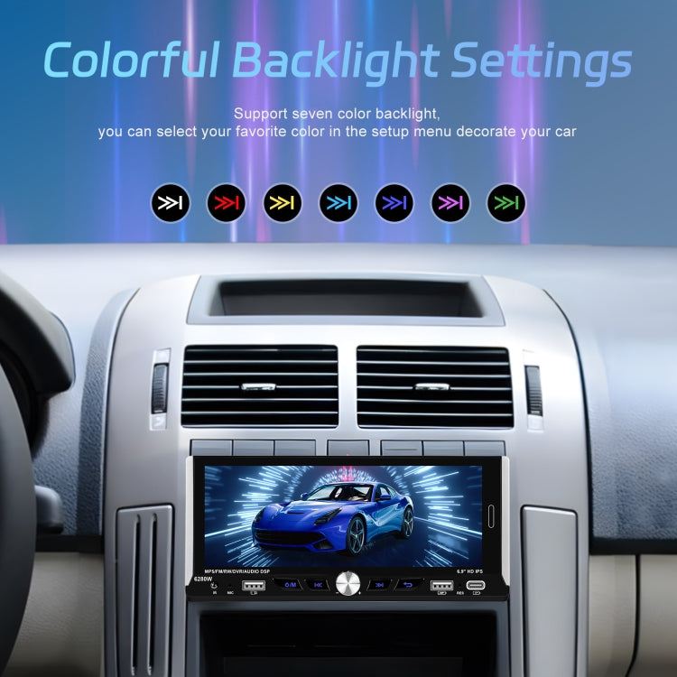 Single Spindle 6.9 inch MP5 With Knob Player Carplay Function Car MP4 Backup Camera, Standard, Standard+12 Light Camera, Standard+AHD Camera