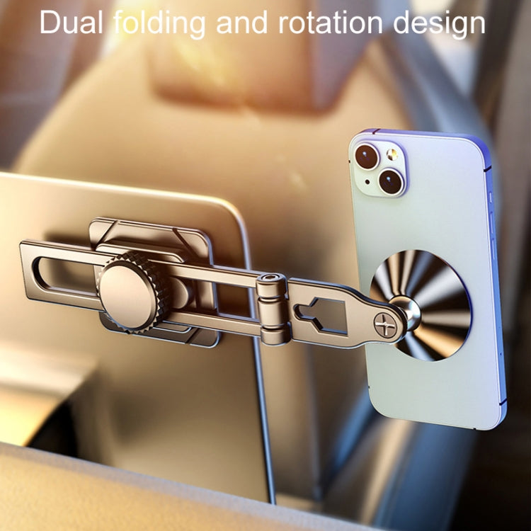 Foldable Suspension Car Phone Holder Magnetic Slide Type Metal Navigation Stand, D31