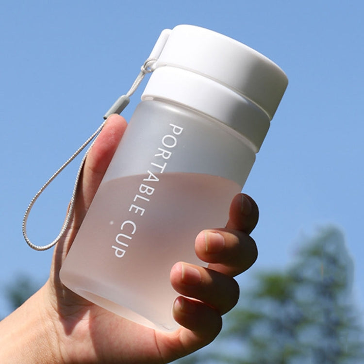 Outdoor Large Capacity Sports Mug Frosted Plastic Portable Leak-proof Teacups, 400ml Transparent Black, 400ml Transparent White, 400ml Transparent Green, 600ml Transparent White, 600ml Transparent Green, 600Mml Transparent Black, 800ml Transparent Blac...