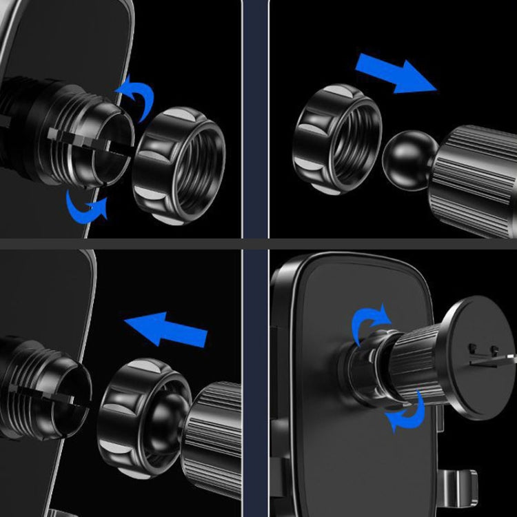BUDK Anti-shake Car Phone Bracket Car Navigation Air Vent Fixed Gravity Support Stand
