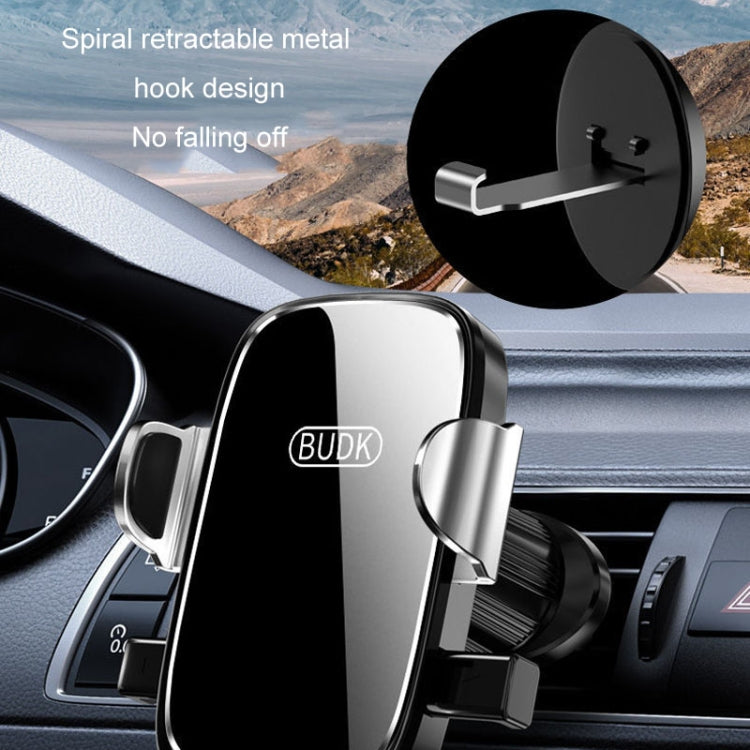 BUDK Anti-shake Car Phone Bracket Car Navigation Air Vent Fixed Gravity Support Stand