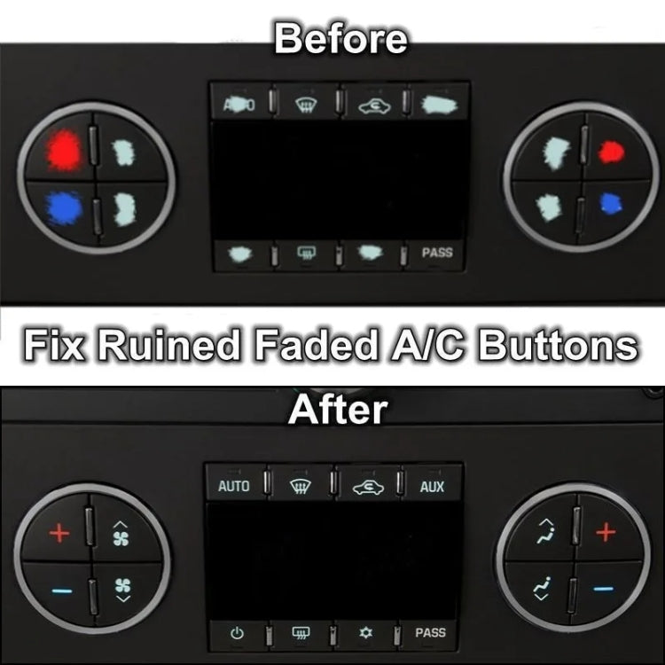 2sets For Audi A4/B6/B7 2000-2004 Car Air Conditioning Button Panel Sticker, For Audi A4/B6/B7 2000-2004