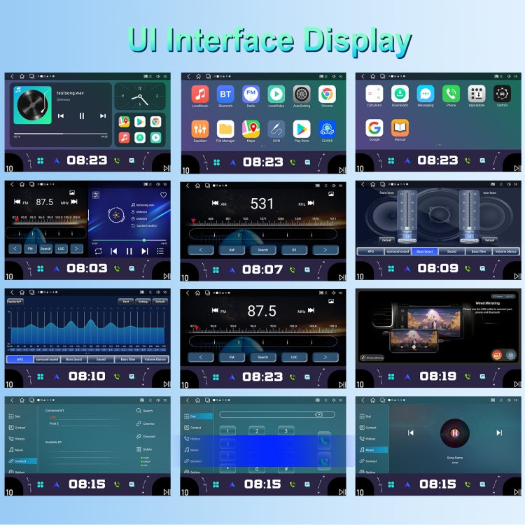 11.8 Inch 4+64G Dual Knob Player Android Large Screen Navigation Wireless CarPlay Reversing Image, 11.8 Inch Dual Knob