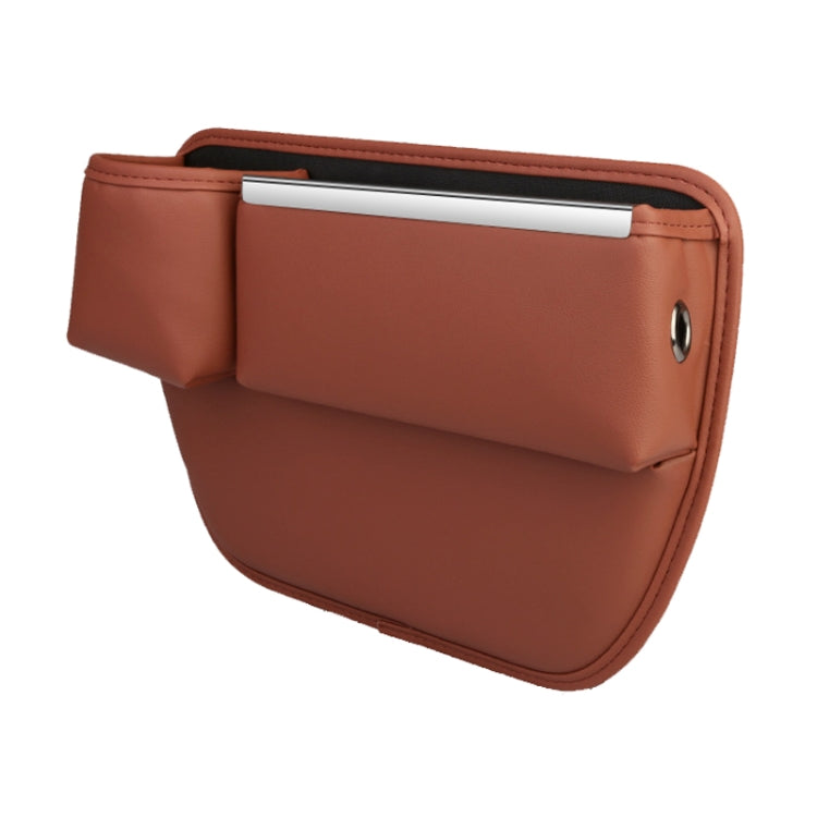 Automotive Seat Clamp Seam Organizer Car Decoration Storage Bag Water Cup Model, Main Driver Red, Passenger Red, Main Driver Mocha Brown, Passenger Mocha Brown, Main Driver Saddle Brown