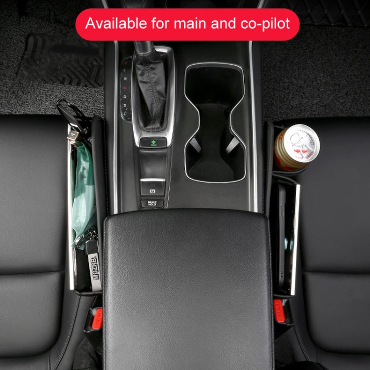 Automotive Seat Clamp Seam Organizer Car Decoration Storage Bag Water Cup Model, Main Driver Red, Passenger Red, Main Driver Mocha Brown, Passenger Mocha Brown, Main Driver Saddle Brown