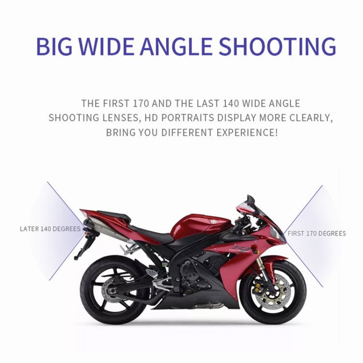 3 inch Motorcycle High-definition Dual-lens Driving Recorder, SE300