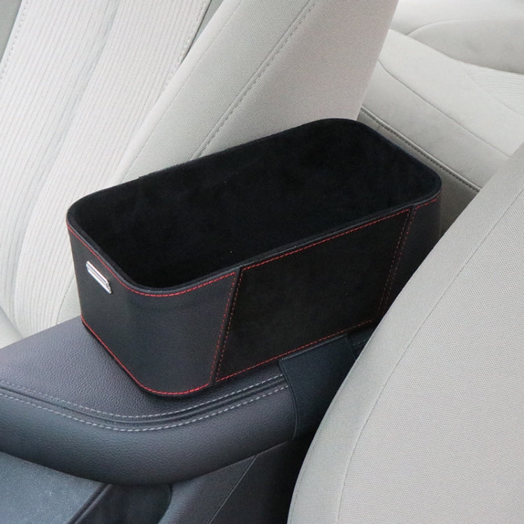Car Multifunctional Dashboard Armrest Box Water Cup Storage Box, Large Brown, Small Black