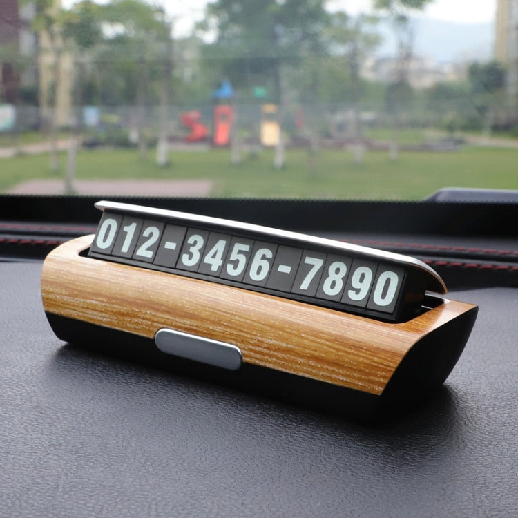 Hidden Luminous Temporary Parking Sign With Car Number, Silver, Imitation Wood Grain, Imitation Stone Pattern, Pure Black, Pure White
