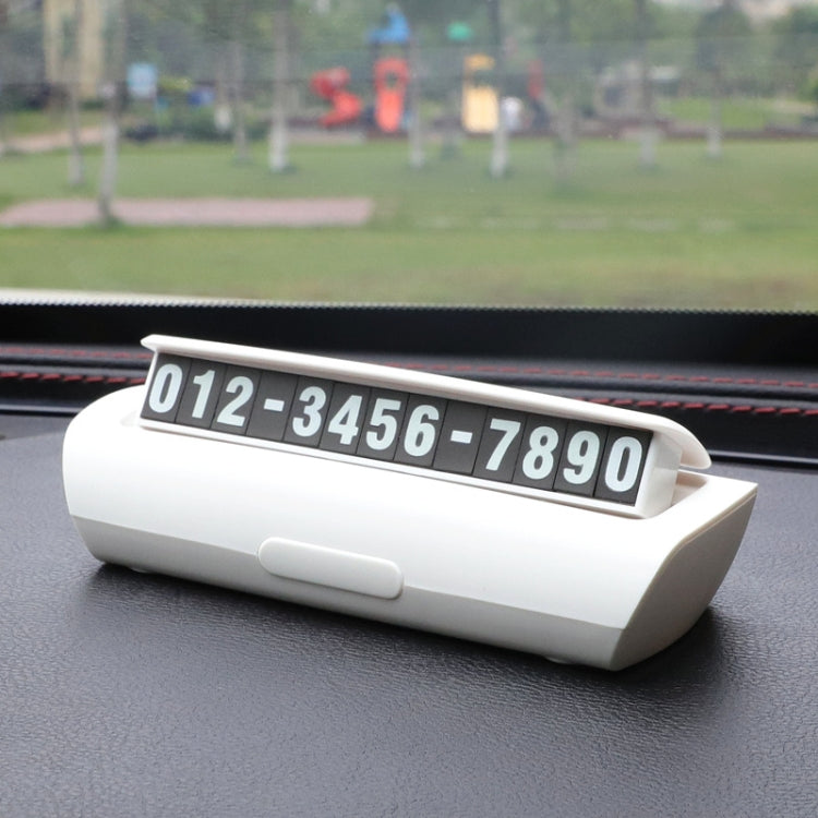 Hidden Luminous Temporary Parking Sign With Car Number, Silver, Imitation Wood Grain, Imitation Stone Pattern, Pure Black, Pure White