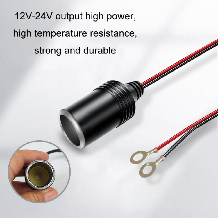 12/24V Car Battery To Cigarette Lighter Female Base Power Supply Cable, 1m, 4m