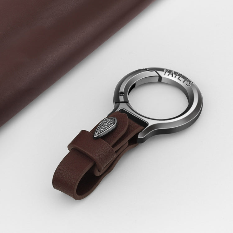 YAILIS Zinc Alloy Car Keychain Multi-functional Belt Hook Key Holder For Men & Women, Quartz Black, Quartz Coffee, Quartz Brown